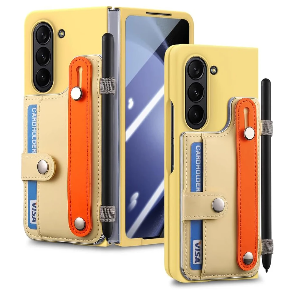 Bunte Kunstleder Hülle/Case inkl. Handschlaufe + Stifthalter für Samsung Galaxy Z Fold 7, 6, 5, 4, 3, 2 | ZITOCASES®