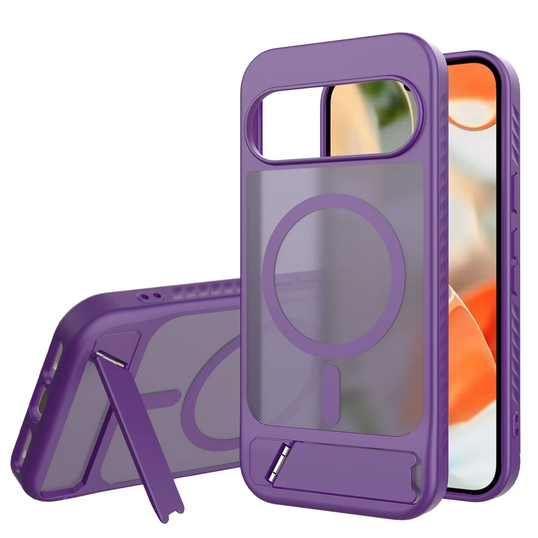 Transparente/Matte MagSafe/Magnet Plastik Hülle/Case inkl. Ständer/Auflage für Google Pixel 10, 10 Pro, 10 Pro XL, 9, 9 Pro, 9 Pro XL, 9A, 8, 8 Pro, 8A, 7, 7 Pro, 7A, 6, 6A, 6 Pro, 5, 4, 4 XL, 4A, 3, 3 Xl, 3A, 3A XL | ZITOCASES®