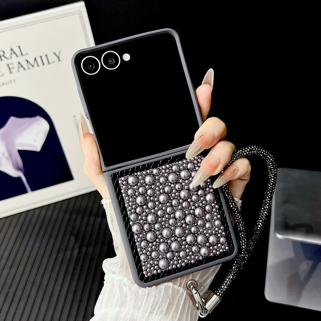 3D Perlen Design Hülle/Case (inkl. Band) für Samsung Galaxy Z Flip 7 FE, 7, 6, 5, 4, 3 | ZITOCASES®