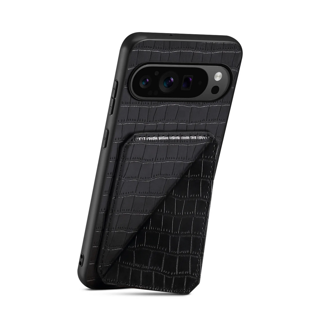Kartenfach/Krokodil Hülle/Case inkl. Ständer/Auflage für Google Pixel 10, 10 Pro, 10 Pro XL, 9, 9 Pro, 9 Pro XL, 9A, 8, 8 Pro, 8A, 7, 7 Pro, 7A, 6 | ZITOCASES®