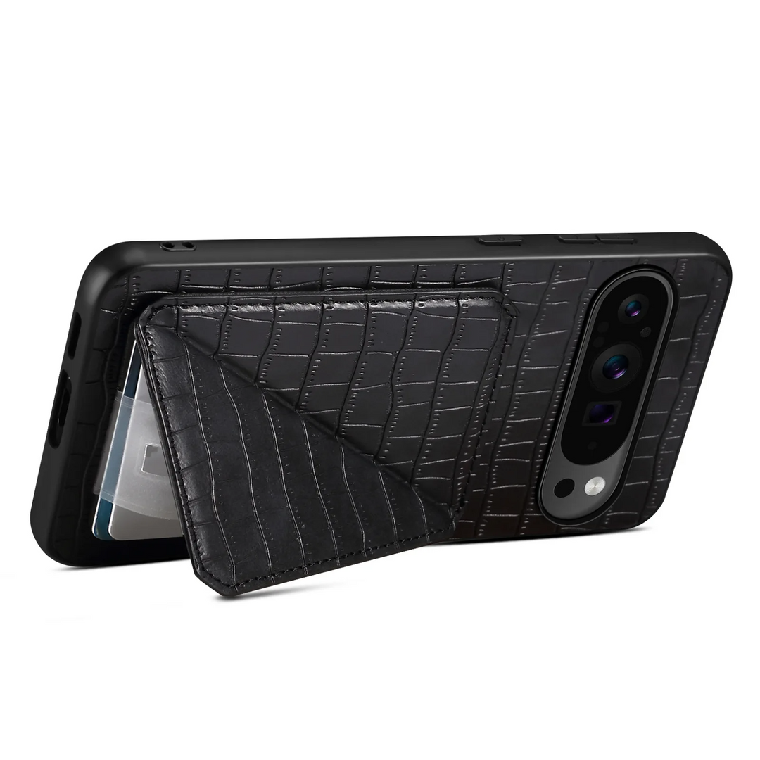 Kartenfach/Krokodil Hülle/Case inkl. Ständer/Auflage für Google Pixel 10, 10 Pro, 10 Pro XL, 9, 9 Pro, 9 Pro XL, 9A, 8, 8 Pro, 8A, 7, 7 Pro, 7A, 6 | ZITOCASES®