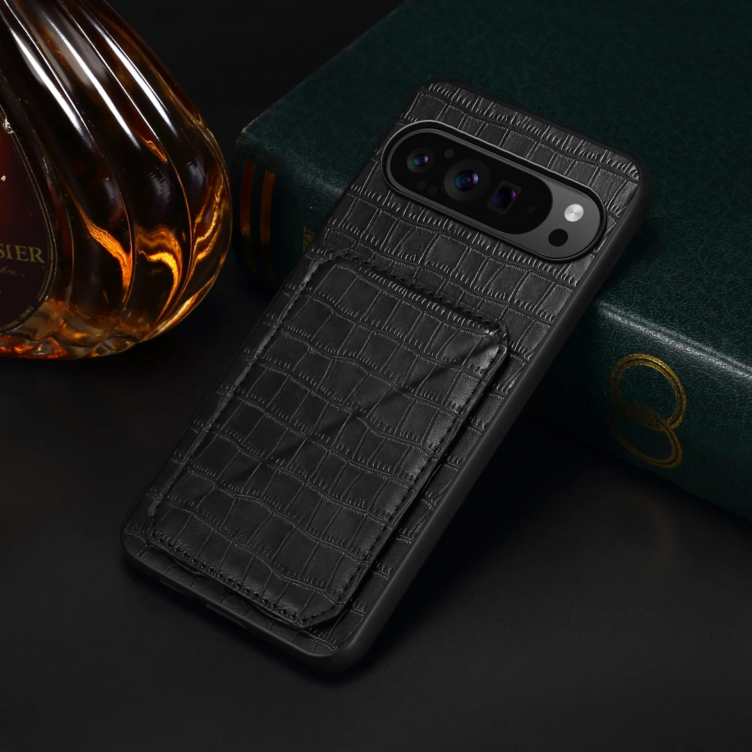 Kartenfach/Krokodil Hülle/Case inkl. Ständer/Auflage für Google Pixel 10, 10 Pro, 10 Pro XL, 9, 9 Pro, 9 Pro XL, 9A, 8, 8 Pro, 8A, 7, 7 Pro, 7A, 6 | ZITOCASES®