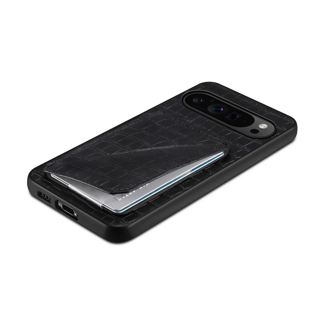 Kartenfach/Krokodil Hülle/Case inkl. Ständer/Auflage für Google Pixel 10, 10 Pro, 10 Pro XL, 9, 9 Pro, 9 Pro XL, 9A, 8, 8 Pro, 8A, 7, 7 Pro, 7A, 6 | ZITOCASES®