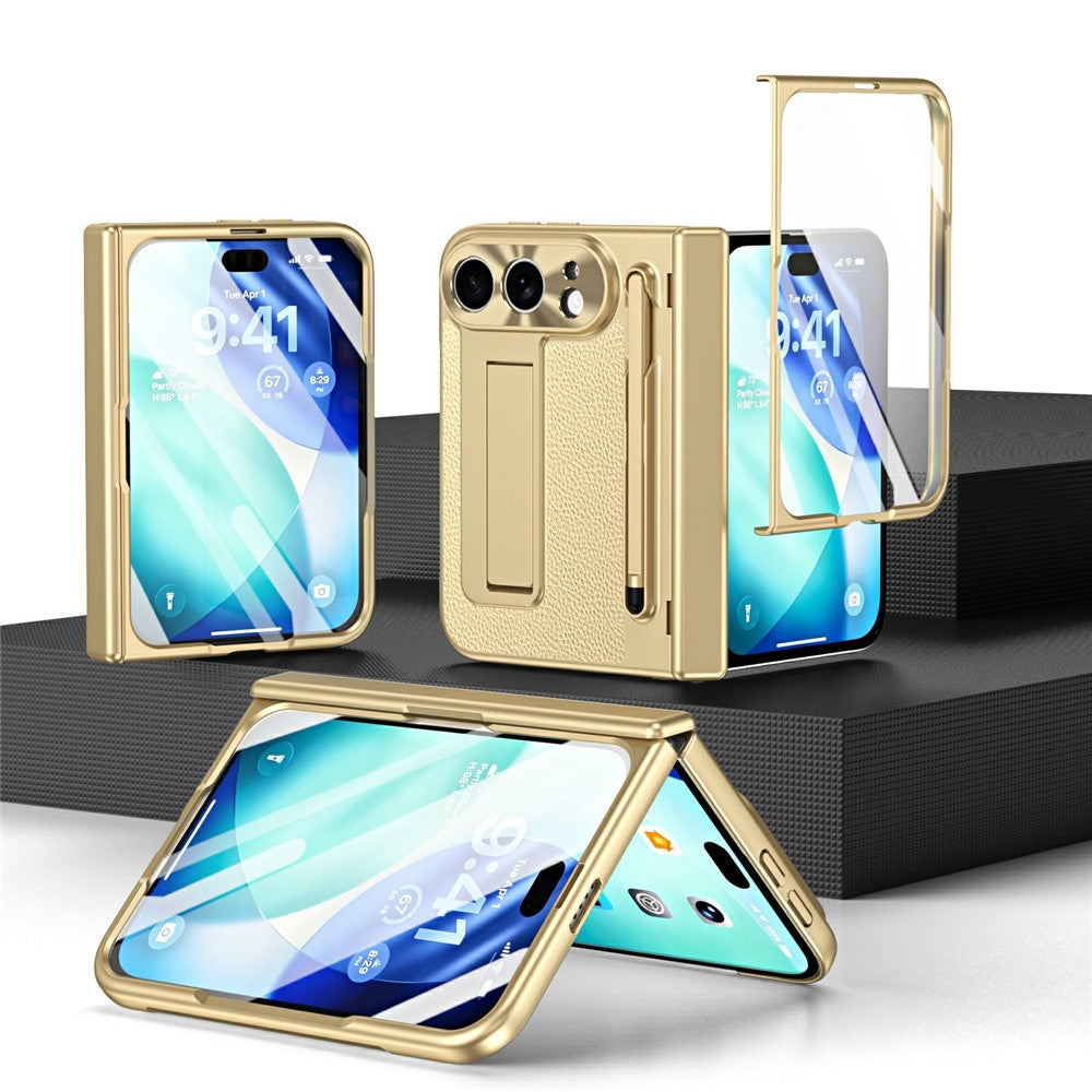 Bunte Kunstleder/Hartplastik Vollschutz [KLARSICHT] Hülle/Case mit integriertem Ständer und Stift für iPhone Ultra | ZITOCASES®