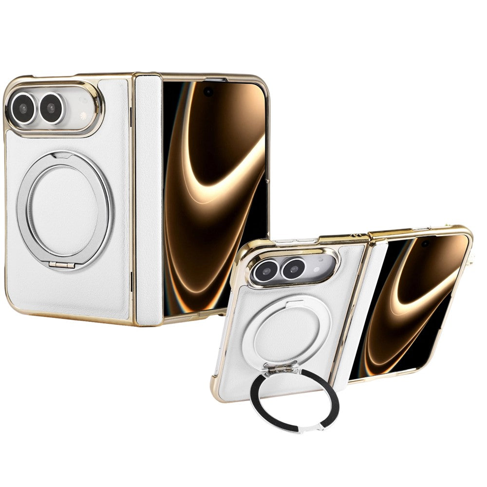 Kunstleder MagSafe/Magnet Hülle/Case mit integriertem Ständer für iPhone Duo