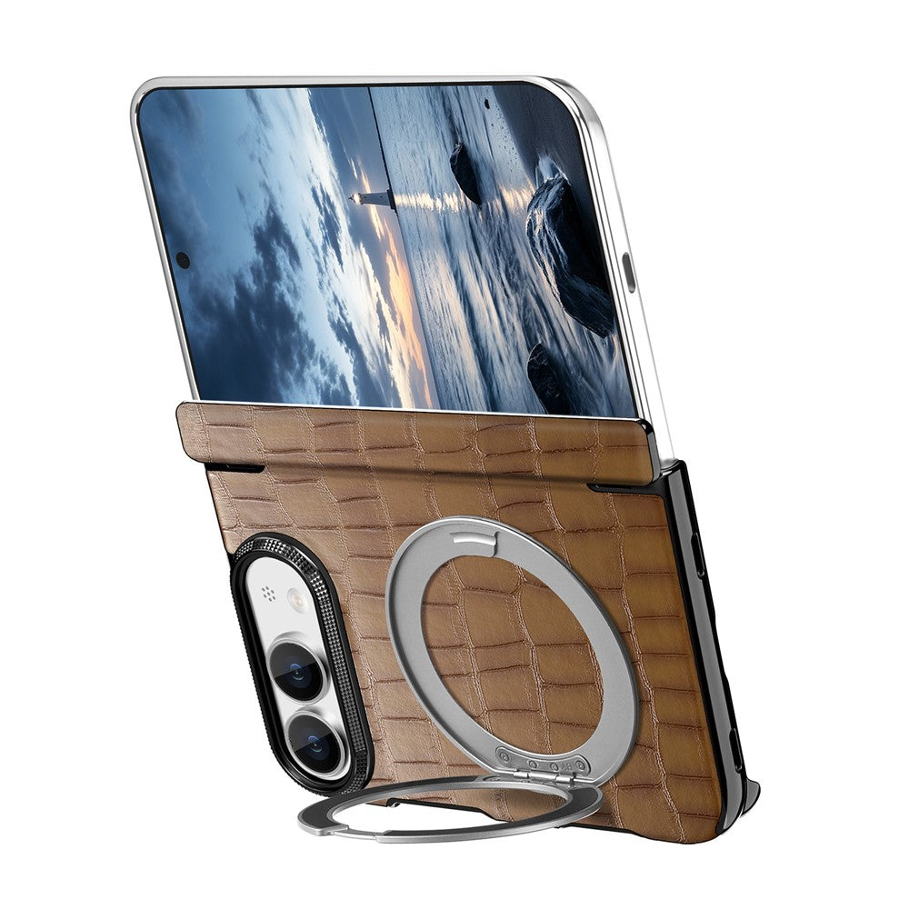 Stoßfeste Krokodil-Leder Optik MagSafe/Magnet Hülle/Case mit integriertem Ständer für iPhone Ultra | ZITOCASES®