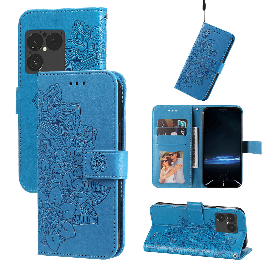 Mandala-Blumen Kunstleder Klapp Hülle/Flip Case für Sony Xperia 1 VIII | ZITOCASES®