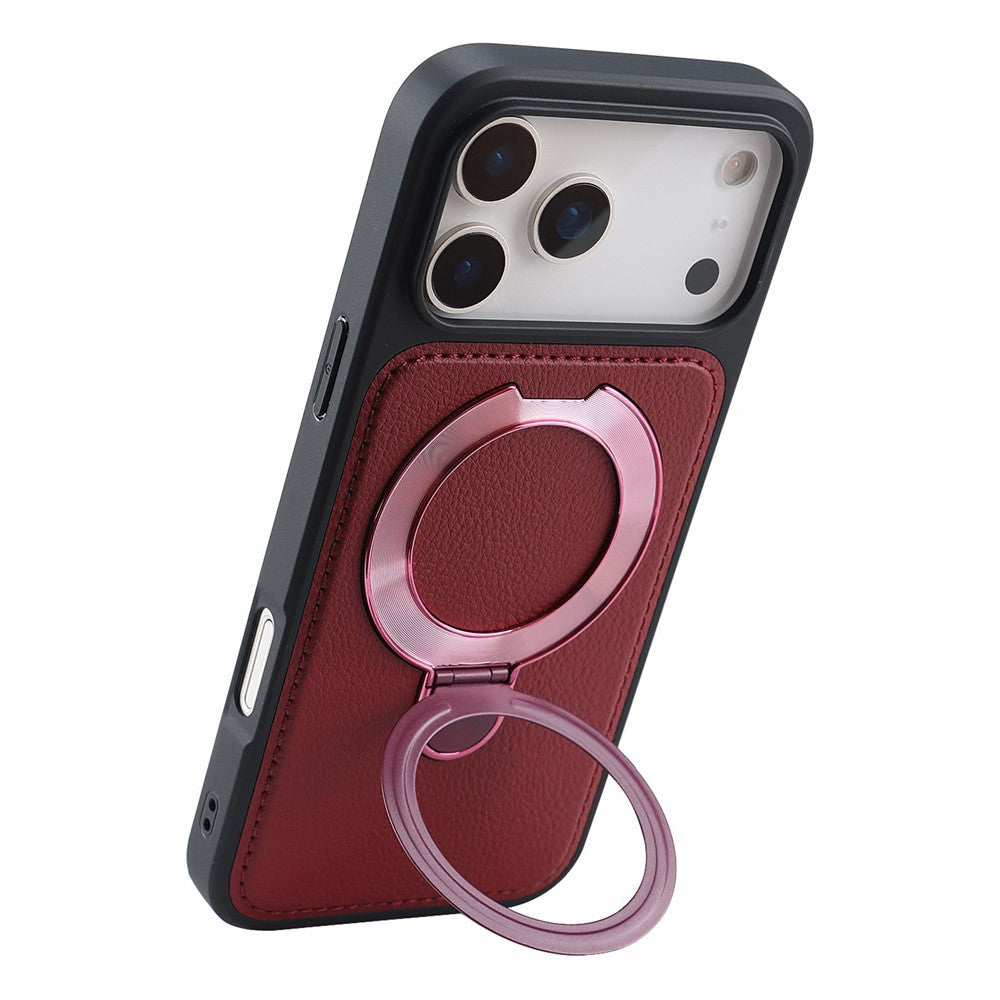 Kunstleder MagSafe/Magnet Hülle/Case mit integriertem Ständer für iPhone 18 Pro, 18 Pro Max