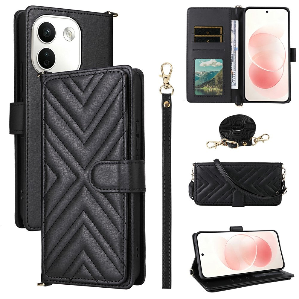 Karierte Portemonnaie/Geldbörse Kunstleder Klapphülle/Flipcase für Xiaomi Redmi Note 17, 17 Pro, 17 Pro Max