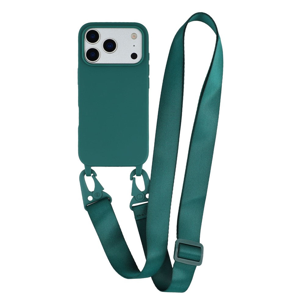 Bunte Silikon Hülle/Case zum Umhängen (Inkl. Band) für iPhone 18 Pro, 18 Pro Max