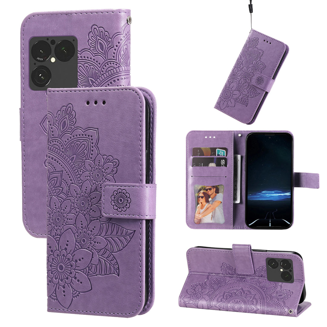 Mandala-Blumen Kunstleder Klapp Hülle/Flip Case für Sony Xperia 1 VIII | ZITOCASES®