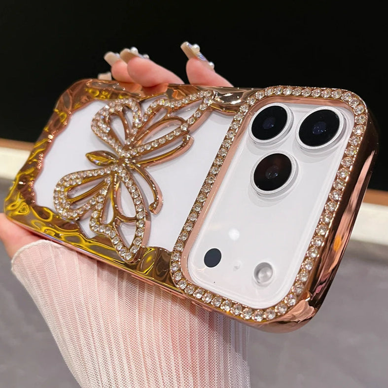 3D Glitzer/Diamant Schmetterling Silikon Hülle/Case für iPhone 17 Pro, 17 Pro Max | ZITOCASES®