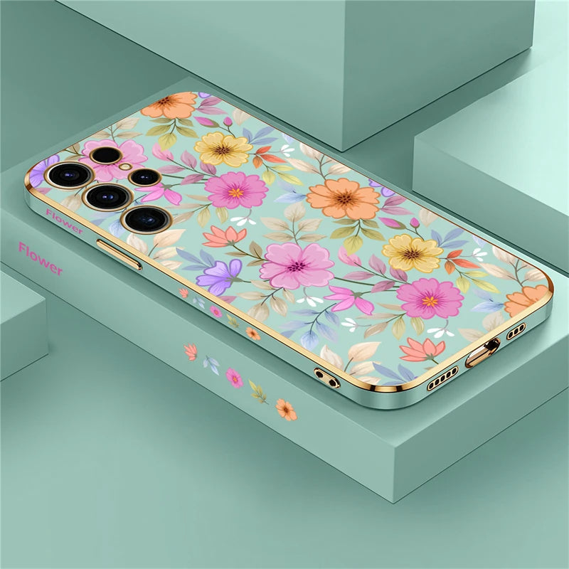 Hochglanz Blumen Motive Silikon Hülle/Case für Samsung Galaxy S23, S22, S21-Serie | ZITOCASES®