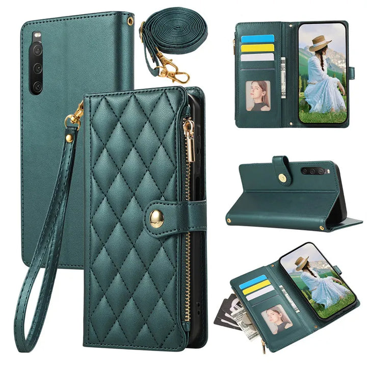 Karierte Kunstleder Klapp Hülle/Flip Case für Sony Xperia L3, Z5, M5, XA, XA1, XA1 Plus, XA2, XA2 Plus, 1 II, 1 III, 1 IV, 1 V, 1 VI, 5 III, 5 IV, 5 V, 5 VI, 10 III, 10 IV, 10 V, 10 VI | ZITOCASES®