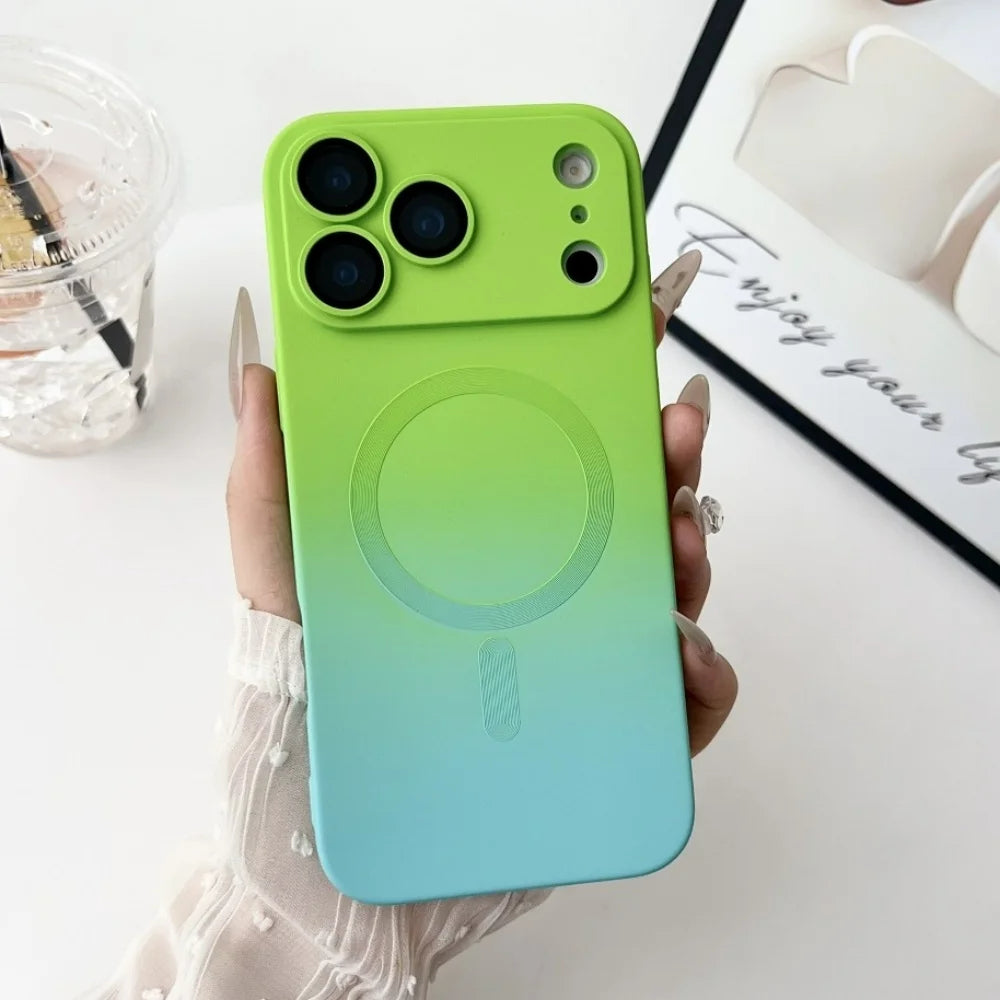 Bunte Farbverlauf MagSafe/Magnet Silikon Hülle/Case für iPhone 17 Pro, 17 Pro Max | ZITOCASES®