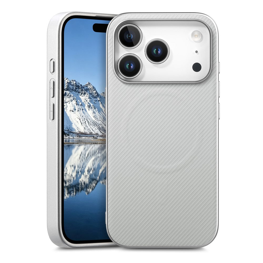 Carbon Optik MagSafe/Magnet Silikon Hülle/Case für iPhone 18 Pro, 18 Pro Max
