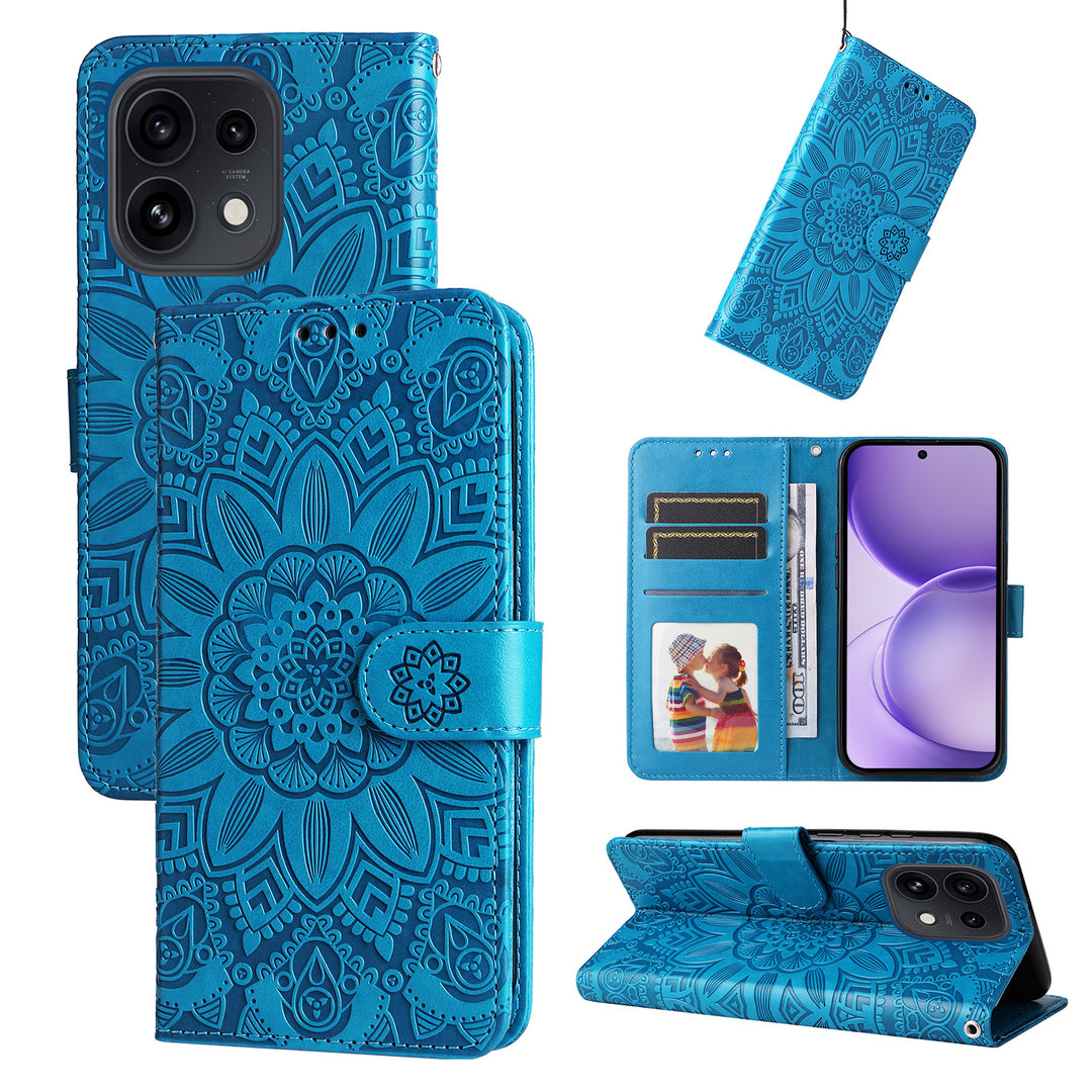 Mandala-Blumen Kunstleder Klapp Hülle/Flip Case für Oppo Reno 16, 16 Pro, 16 FS, 16 F | ZITOCASES®