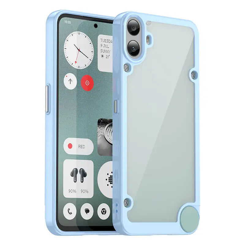 Transparente Silikon/Plastik Hülle/Case mit buntem Rahmen für Nothing Phone (3a), (3a) Pro, (2), (2a), (2a) Plus, (1), CMF Phone 1 | ZITOCASES®