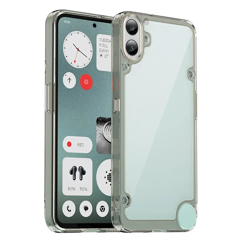 Transparente Silikon/Plastik Hülle/Case mit buntem Rahmen für Nothing Phone (2), (2a), (2a) Plus, (1), CMF Phone 1 | ZITOCASES®