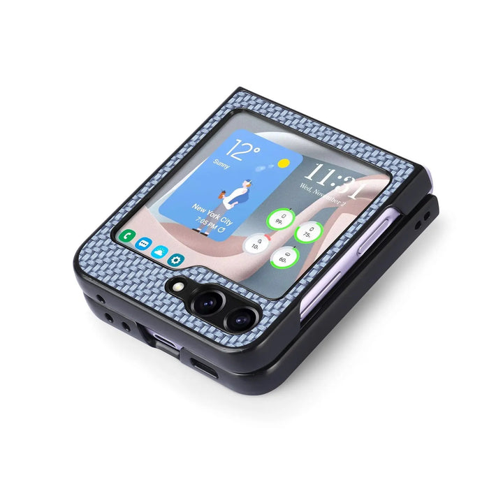 Carbon Optik Plastik Hülle/Case für Samsung Galaxy Z Flip 6, 5, 4, 3 | ZITOCASES®