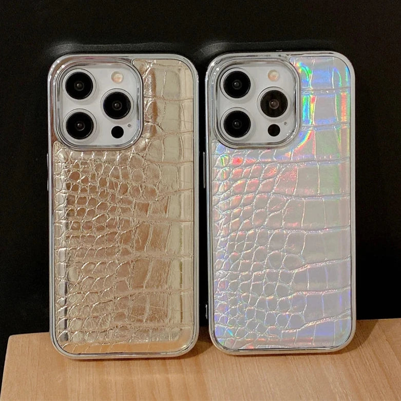 Hochglanz/Laser Krokodil-Leder Optik Hülle/Case für iPhone 16, 16 Plus, 16 Pro, 16 Pro Max, 16e, 15, 15 Plus, 15 Pro, 15 Pro Max, 14, 14 Plus, 14 Pro, 14 Pro Max, 13, 13 Pro, 13 Pro Max, 13 Mini, 12, 12 Pro, 12 Pro Max, 12 Mini, SE, 11 | ZITOCASES®