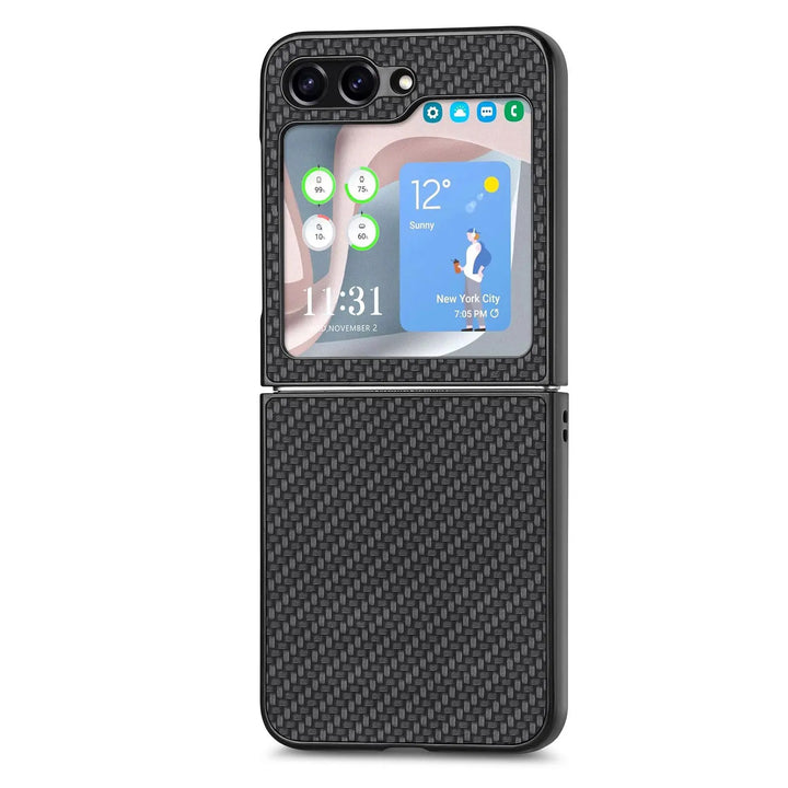 Carbon Optik Plastik Hülle/Case für Samsung Galaxy Z Flip 6, 5, 4, 3 | ZITOCASES®