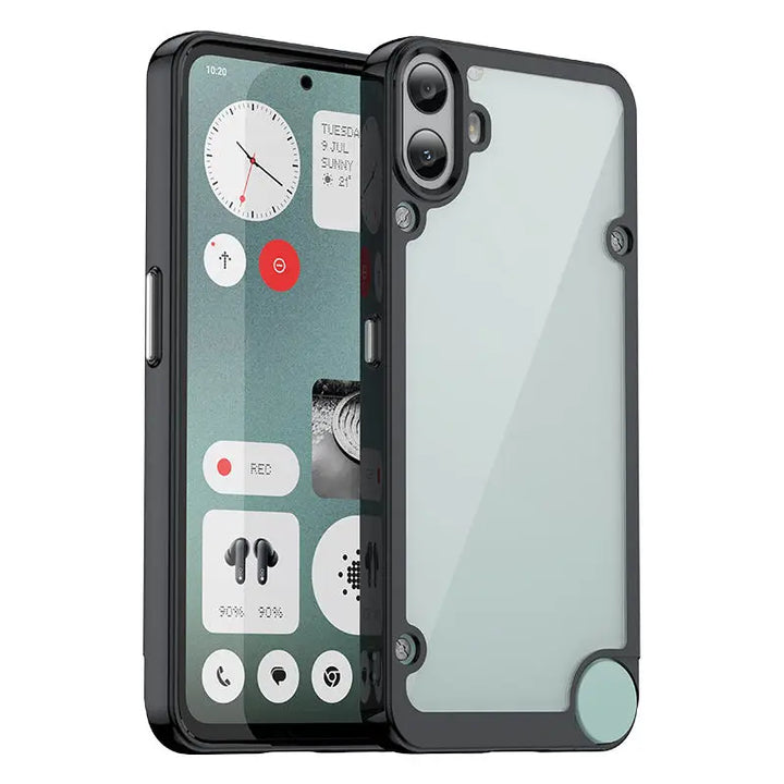 Transparente Silikon/Plastik Hülle/Case mit buntem Rahmen für Nothing Phone (2), (2a), (2a) Plus, (1), CMF Phone 1 | ZITOCASES®