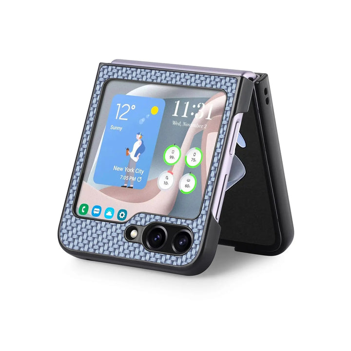 Carbon Optik Plastik Hülle/Case für Samsung Galaxy Z Flip 6, 5, 4, 3 | ZITOCASES®