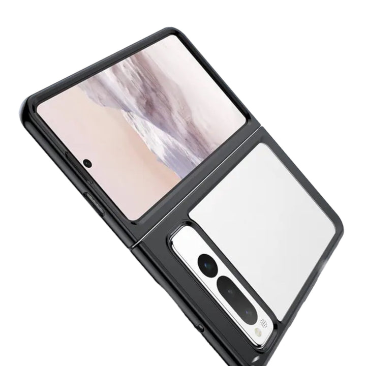 Transparente Silikon/Plastik Hülle/Case mit buntem Rahmen für Google Pixel Fold | ZITOCASES®