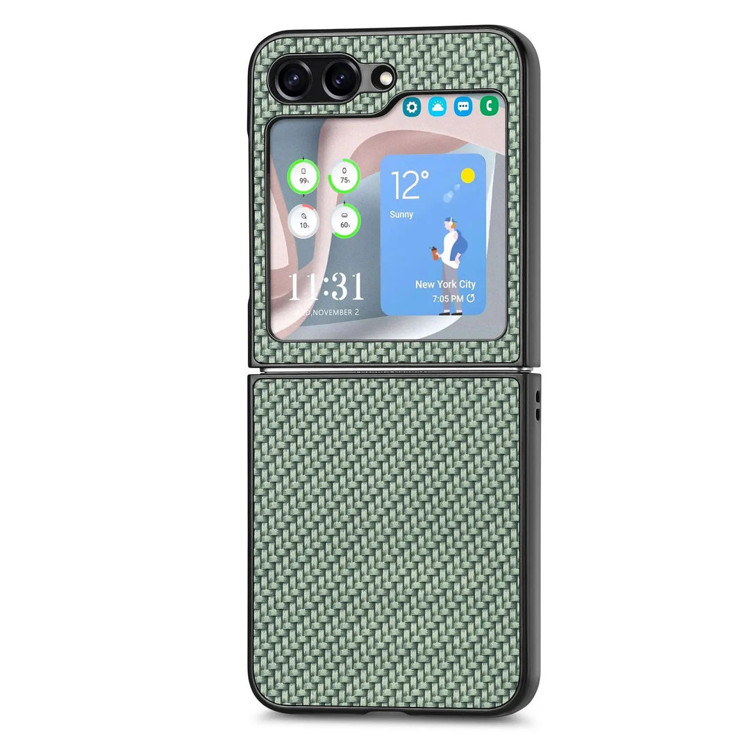 Carbon Optik Plastik Hülle/Case für Samsung Galaxy Z Flip 6, 5, 4, 3 | ZITOCASES®