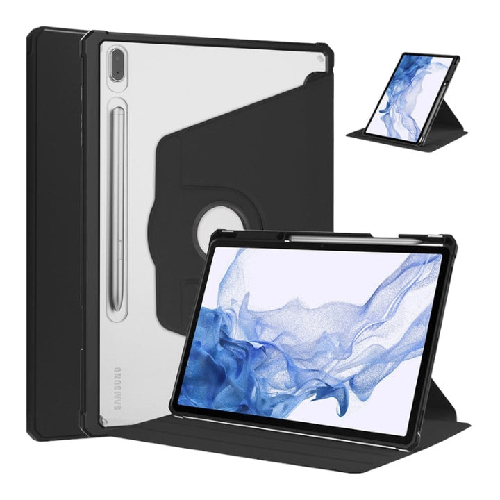 Transparente Airbag Kunstleder Hülle/Case inkl. Ständer/Auflage für Samsung Galaxy Tab S10 Plus, S10 Ultra, S9, S9 Plus, S9 Ultra, S8, S8 Plus, S8 Ultra, S7, S7 Plus, A7, A7 Lite, A8 | ZITOCASES®