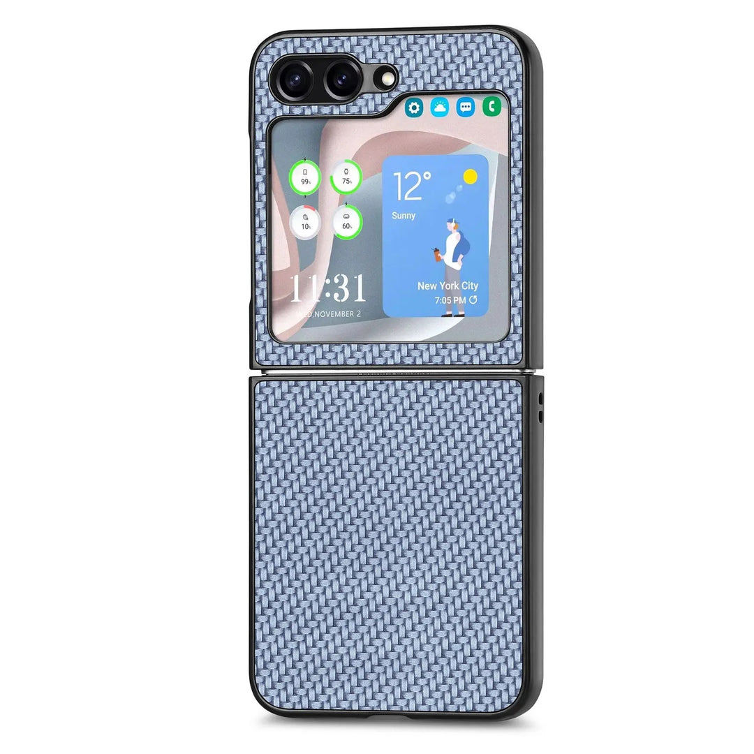 Carbon Optik Plastik Hülle/Case für Samsung Galaxy Z Flip 6, 5, 4, 3 | ZITOCASES®