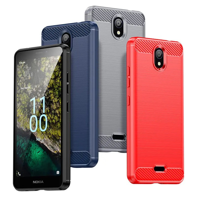 Edle Carbon Akzente Soft Hülle/Case verschiedene Farben für Nokia X71, X30 | ZITOCASES®