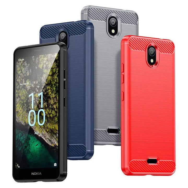 Edle Carbon Akzente Soft Hülle/Case verschiedene Farben für Nokia X71, X30 | ZITOCASES®