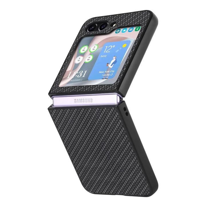 Carbon Optik Plastik Hülle/Case für Samsung Galaxy Z Flip 6, 5, 4, 3 | ZITOCASES®