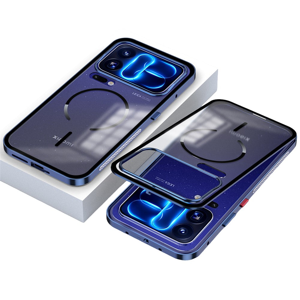 Rahmen/Bumper Aluminium MagSafe/Magnet Hülle/Case inkl. Glas Rückseite für Xiaomi 18 Pro, 18 Pro Max