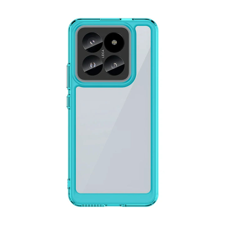 Transparente Silikon/Plastik Hülle/Case mit buntem Rahmen für Xiaomi 14, 13-Serie | ZITOCASES®