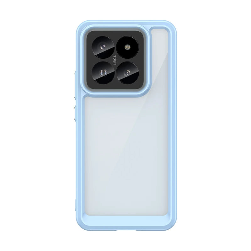 Transparente Silikon/Plastik Hülle/Case mit buntem Rahmen für Xiaomi 14, 13-Serie | ZITOCASES®