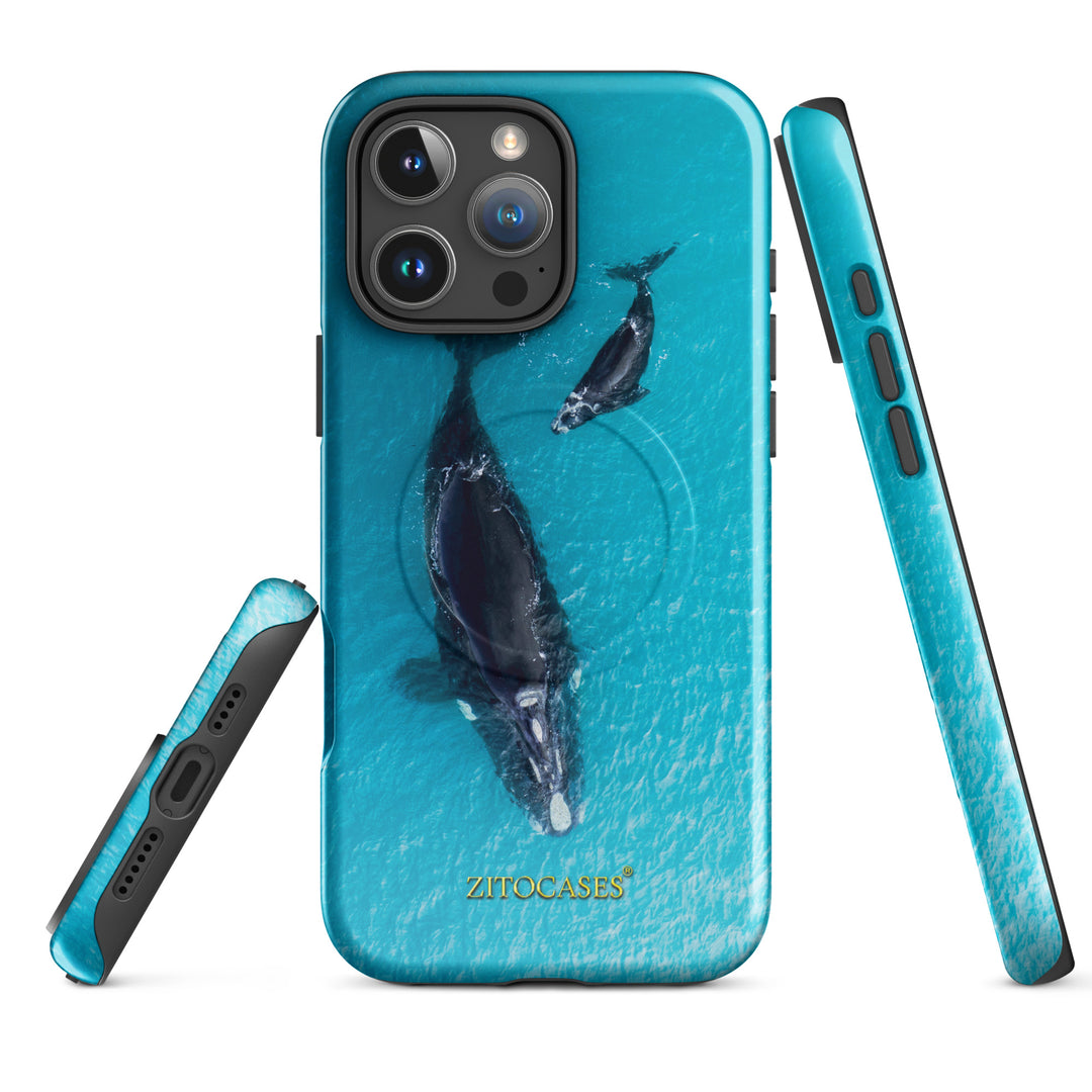 Dualschutz MagSafe/Magnet Wal/Meer Design 2-in-1 Hybrid Hülle/Case für iPhone 16, 16 Plus, 16 Pro, 16 Pro Max, 15, 15 Plus, 15 Pro, 15 Pro Max, 14, 14 Plus, 14 Pro, 14 Pro Max | ZITOCASES®