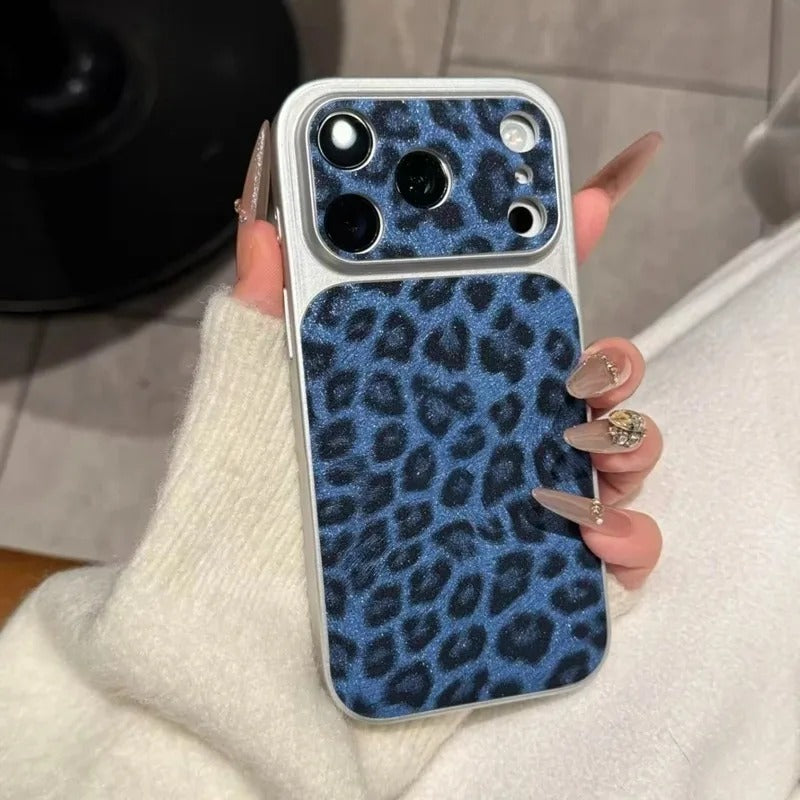 Leopard/Kunstleder Silikon Hülle/Case für iPhone 18 Pro, 18 Pro Max