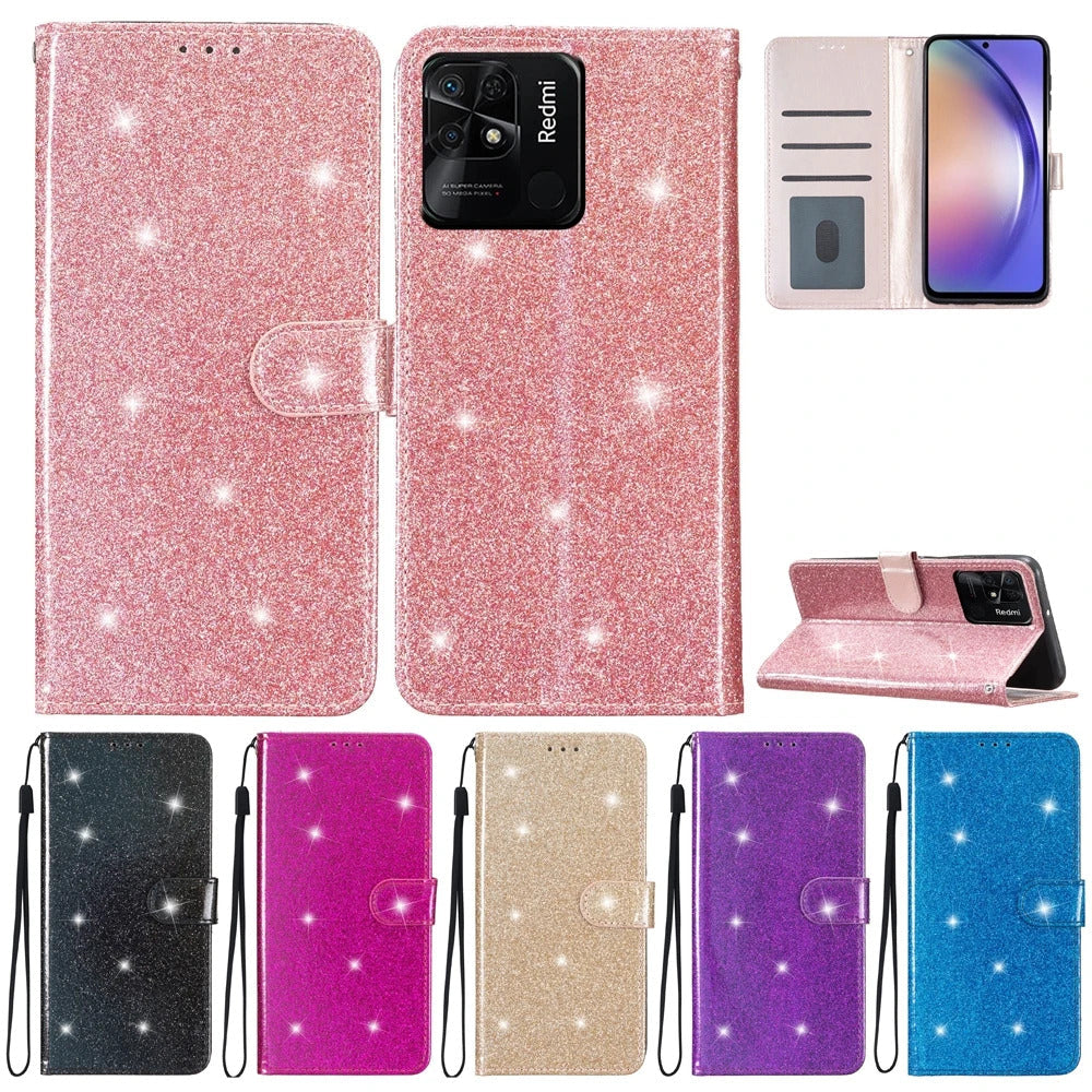 Glitzer Kunstleder Klapp Hülle/Case für Xiaomi Redmi Note 13 - Serie | ZITOCASES®