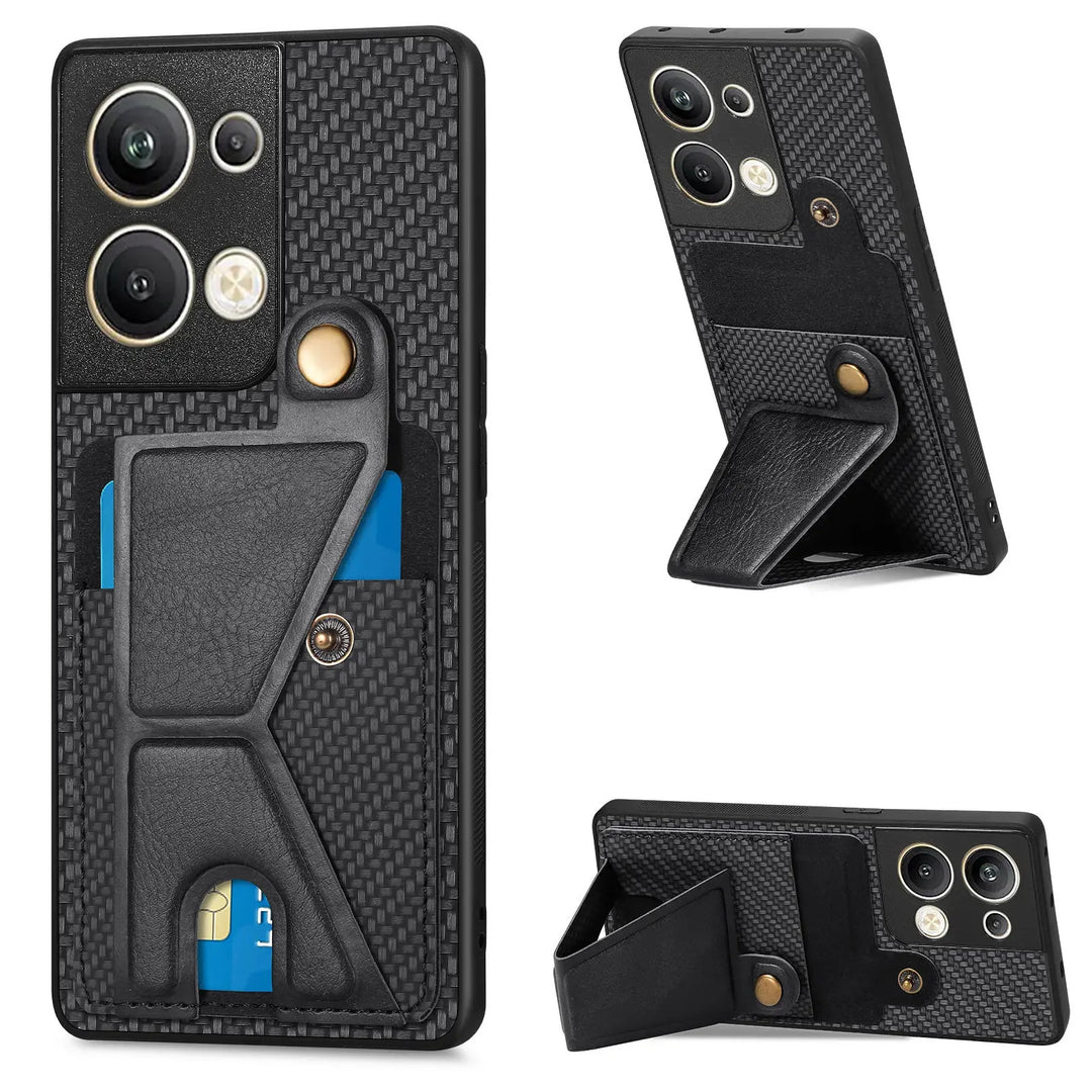 Kunstleder/Carbon Optik Kartenfach Hülle/Case für Oppo Reno 13, 13 Pro, 12, 12 Pro, 11, 11 Pro, 10, 10 Pro, 9, 9 Pro, 9 Pro Plus, 8, 8T, 8 Pro, 7, 7 Pro, 7 SE, 6, 4, 4Z, 4 Pro, Find X8, X8 Pro, X7, X7 Ultra, X6, X6 Pro, X5 | ZITOCASES®