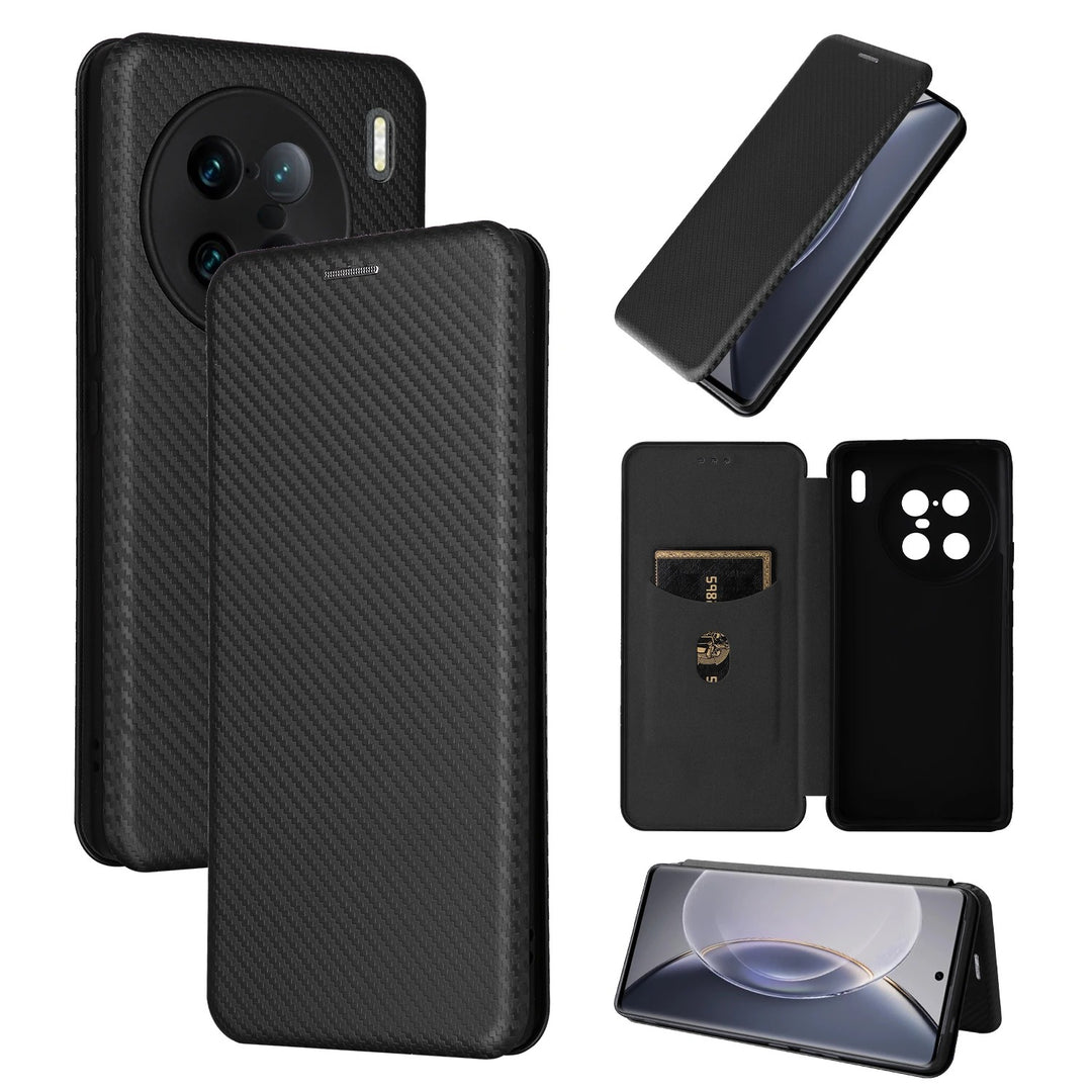 Kunstleder Carbon Klapp Hülle/Flip Case für Oppo Reno 12, 11, 10, 9, 8, A-Serie | ZITOCASES®