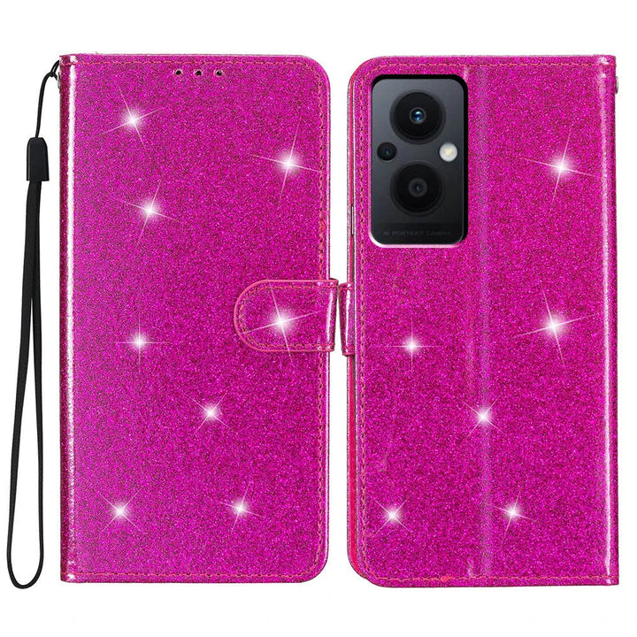 Glitzer Kunstleder Klapp Hülle/Flip Case für Oppo A-Serie | ZITOCASES®