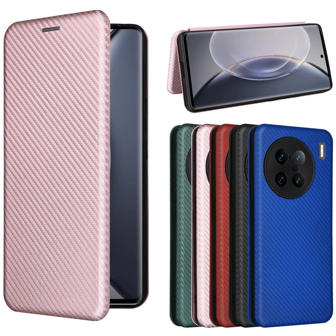 Kunstleder Carbon Klapp Hülle/Flip Case für Oppo Reno 12, 11, 10, 9, 8, A-Serie | ZITOCASES®