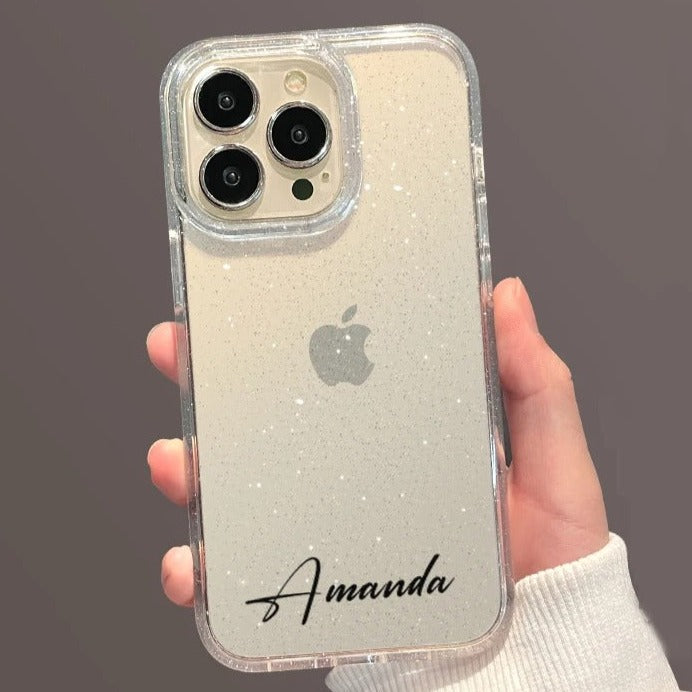 Personalisierte Glitzer Silikon Hülle/Case mit individuellem Namen/Wort für iPhone | ZITOCASES®