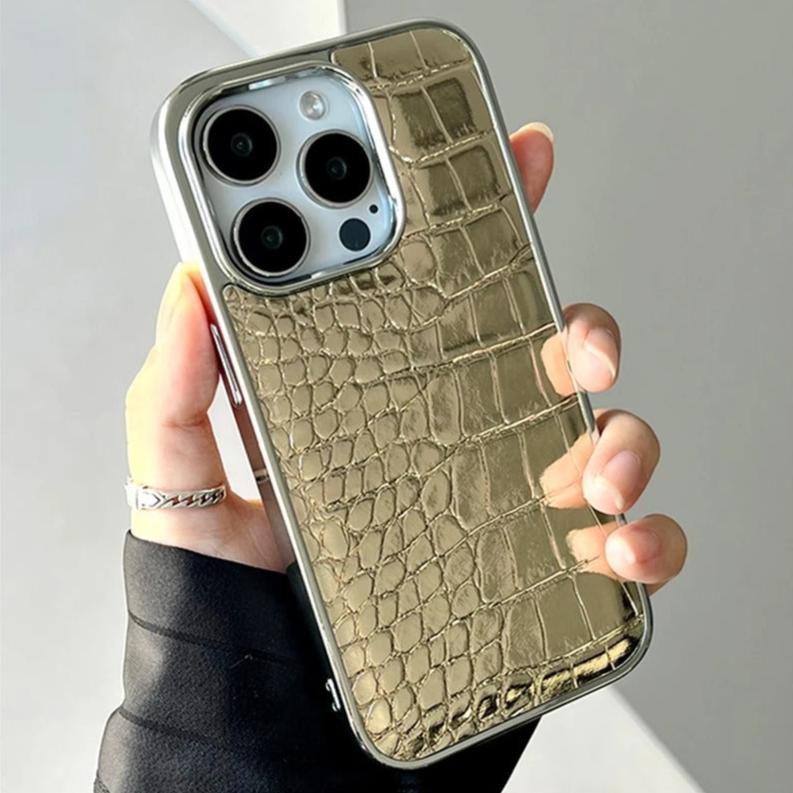 Hochglanz/Laser Krokodil-Leder Optik Hülle/Case für iPhone 16, 16 Plus, 16 Pro, 16 Pro Max, 16e, 15, 15 Plus, 15 Pro, 15 Pro Max, 14, 14 Plus, 14 Pro, 14 Pro Max, 13, 13 Pro, 13 Pro Max, 13 Mini, 12, 12 Pro, 12 Pro Max, 12 Mini, SE, 11 | ZITOCASES®