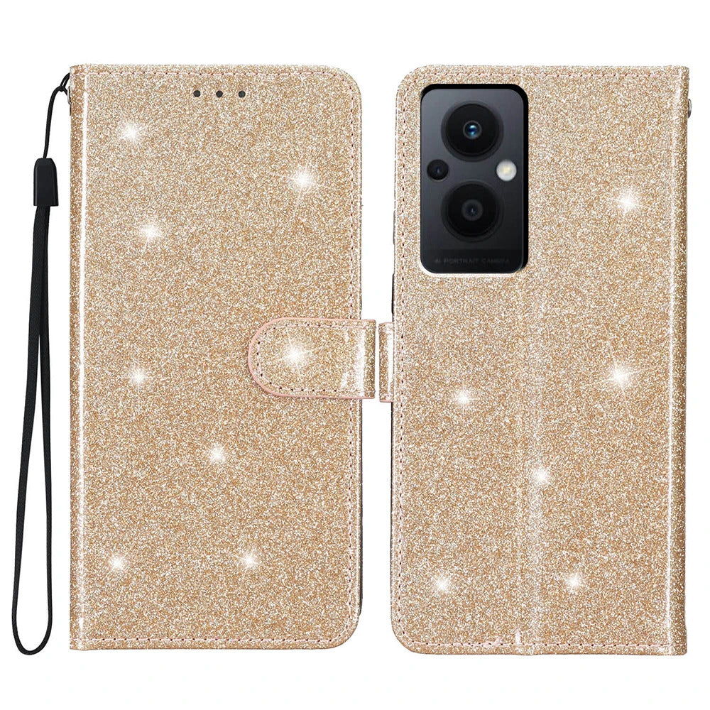 Glitzer Kunstleder Klapp Hülle/Flip Case für Oppo Reno 12- Serie | ZITOCASES®