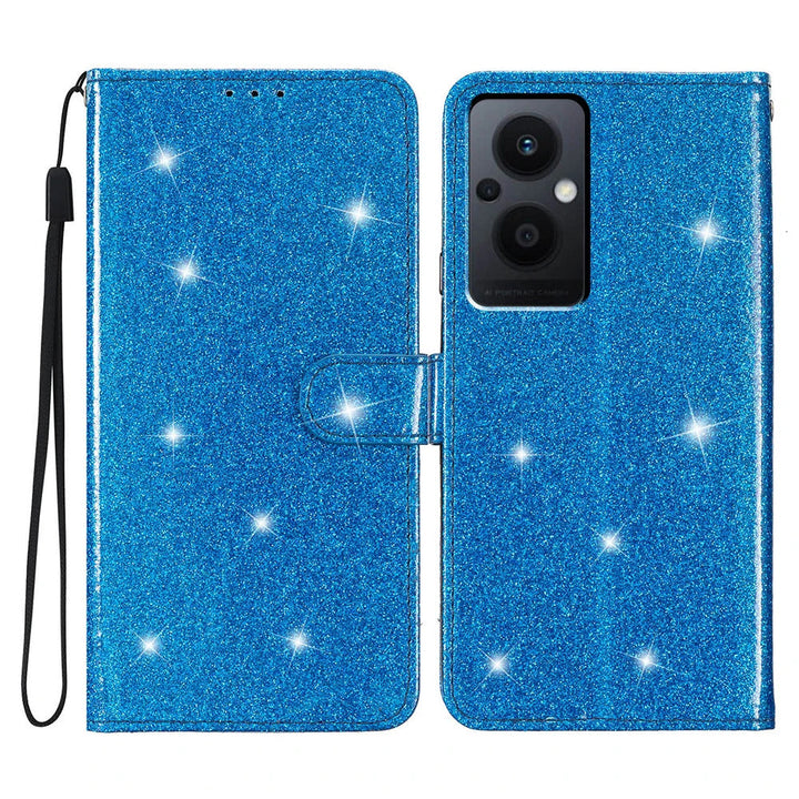 Glitzer Kunstleder Klapp Hülle/Flip Case für Oppo Reno 12- Serie | ZITOCASES®