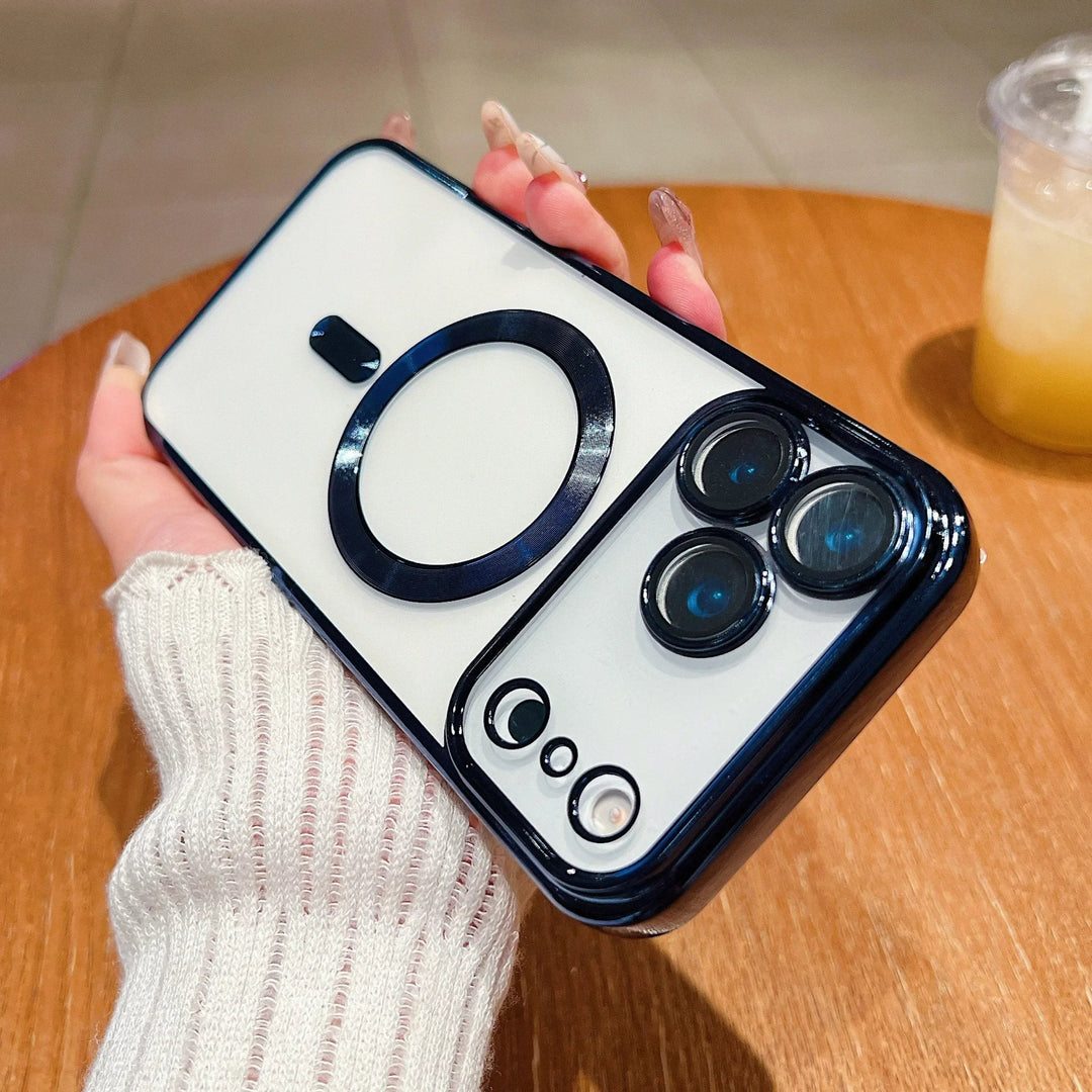 Transparente/Chrom MagSafe/Magnet Silikon Hülle/Case für iPhone 17 Pro, 17 Pro Max | ZITOCASES®